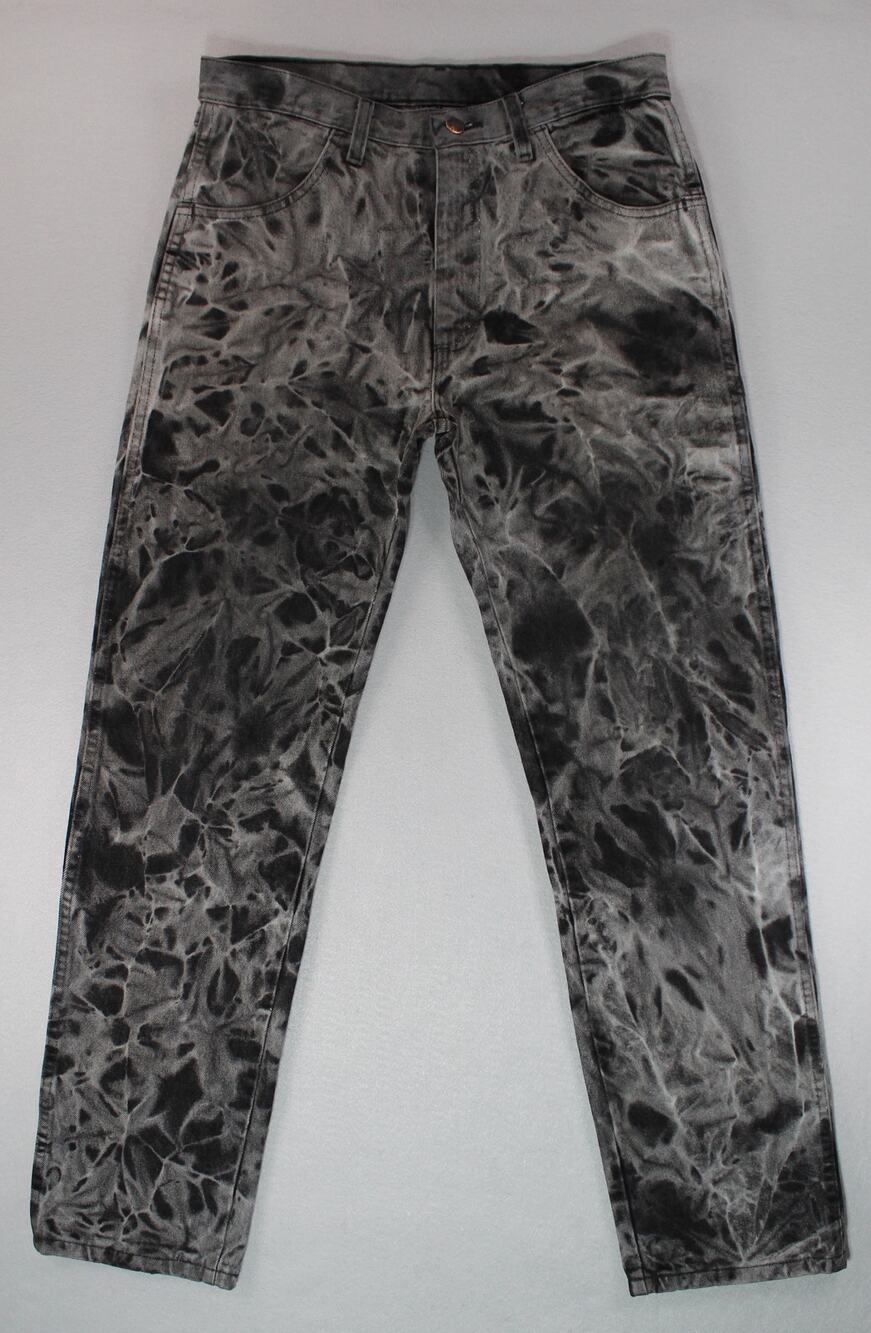 Rustler Mens Black Reverse Tie Dye Denim Jeans 32X32 Straight Leg